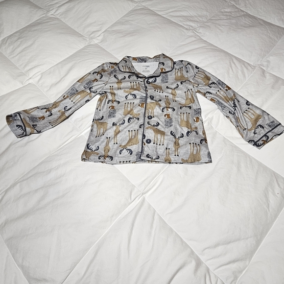 Simple Joys by Carter's - Moose Print 2-Piece PJ Set - Size 5T, New in Bag! - Picture 2 of 11